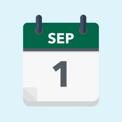 Calendar icon showing 1st September