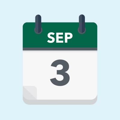 Calendar icon showing 3rd September