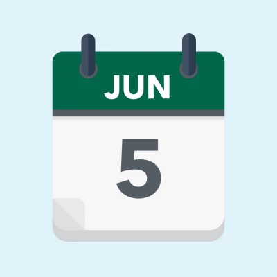 Calendar icon showing 5th June