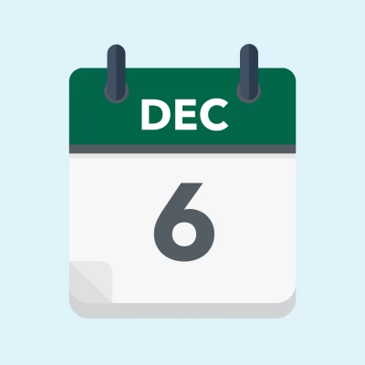 Calendar icon showing 6th December