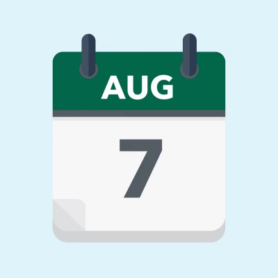 Calendar icon showing 7th August