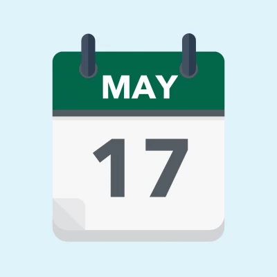 Calendar icon showing 17th May